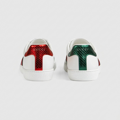 Gucci Men's Ace Embroidered Bee Sneaker "White"