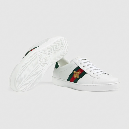 Gucci Men's Ace Embroidered Bee Sneaker "White"