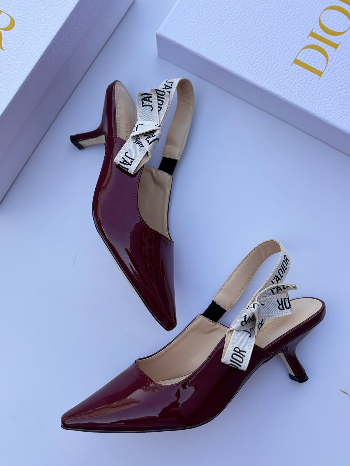 J'Adior Slingback Pump "Burgundy"