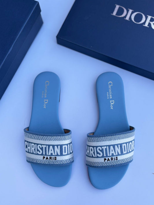 Dior Dway Slides "Blue"