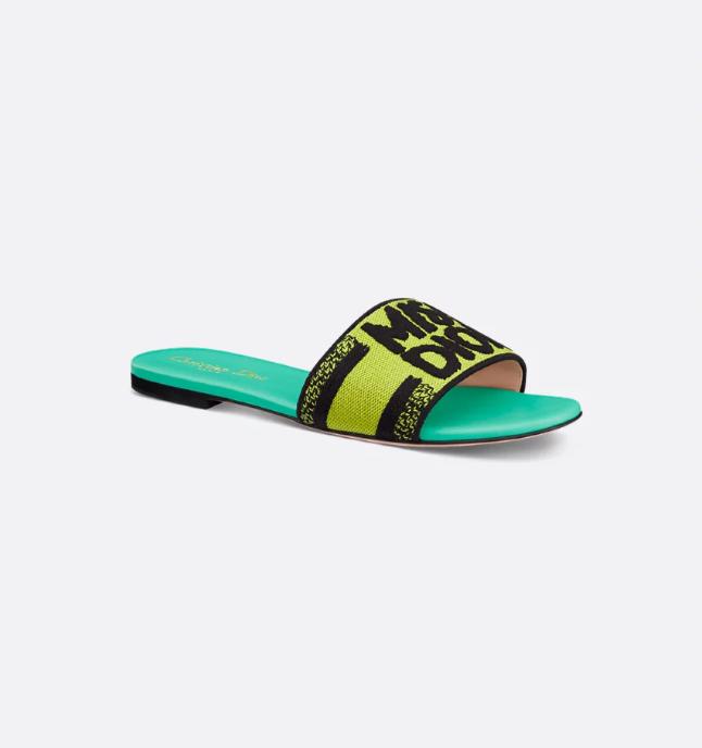 Dior Dway slide "Bright Green/Yellow/Black"