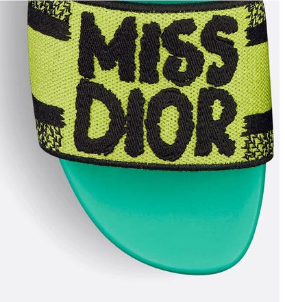 Dior Dway slide "Bright Green/Yellow/Black"