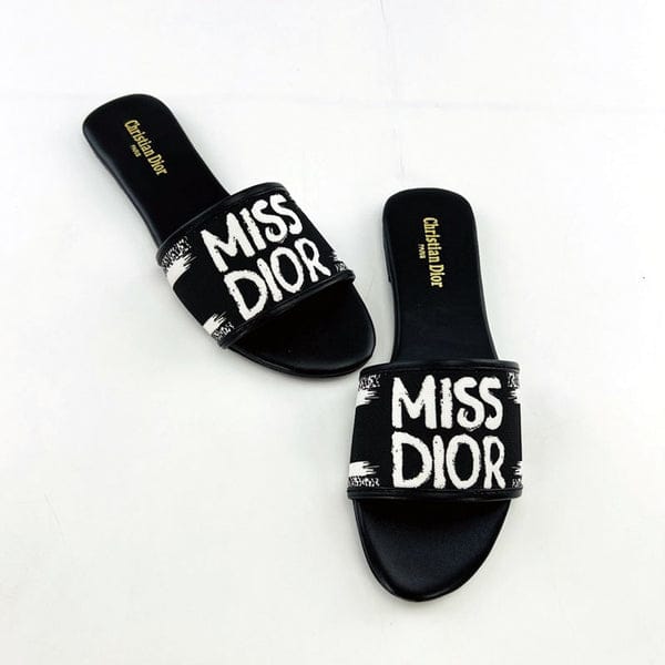 Dior Dway Slides "Black"