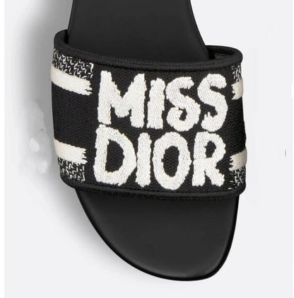 Dior Dway Slides "Black"