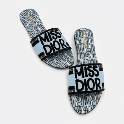 Miss Dior Dway Slides "Blue"