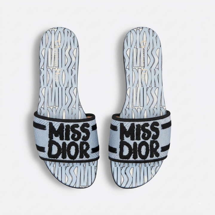 Miss Dior Dway Slides "Blue"