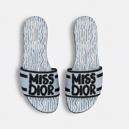 Miss Dior Dway Slides "Blue"