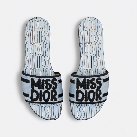 Miss Dior Dway Slides "Blue"