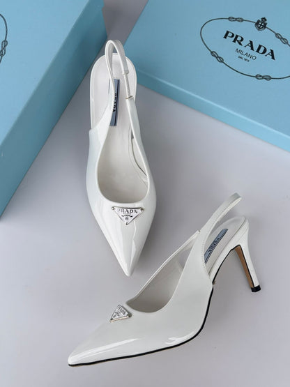 Prada Slingback Pumps "White"