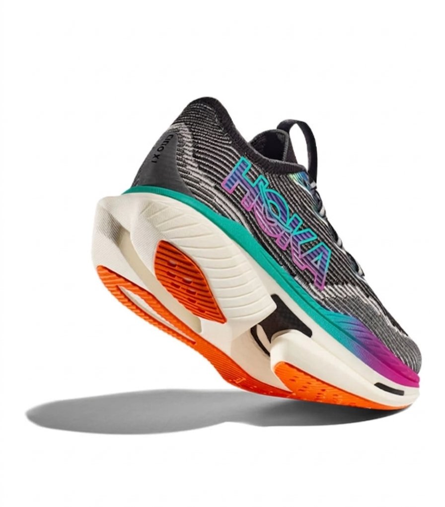 HOKA Cielo X1 Running Shoe "Black/Electric Aqua"