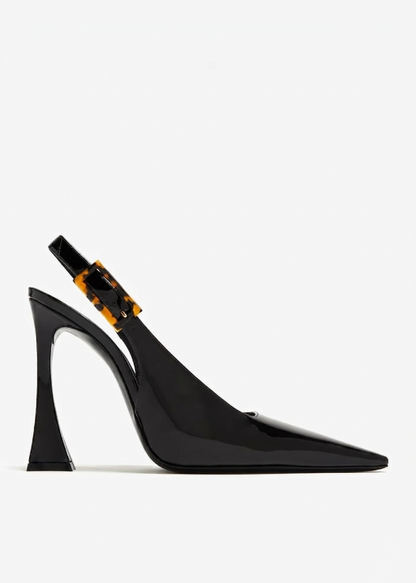 Saint Laurent Dune 110 Slingback Pumps, "Black"