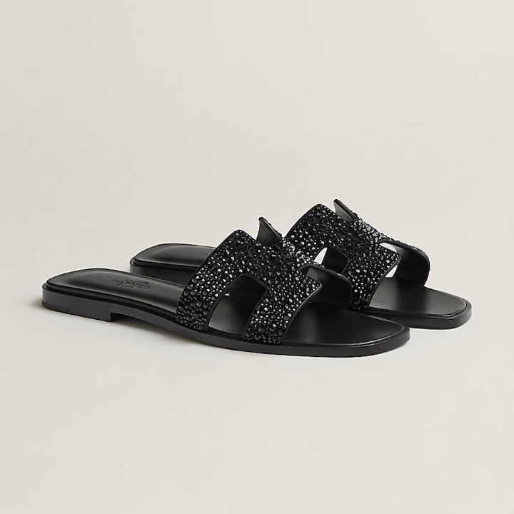 Hermés Oran Sandals "Black"