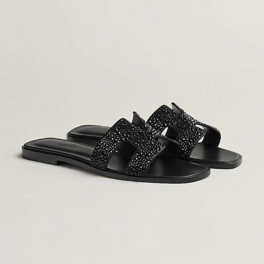 Hermés Oran Sandals "Black"