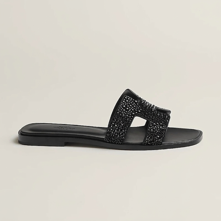 Hermés Oran Sandals "Black"