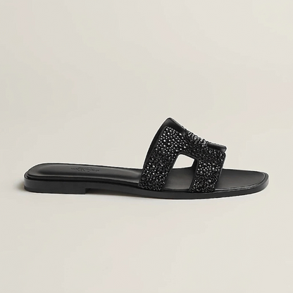Hermés Oran Sandals "Black"