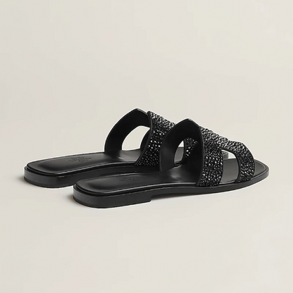 Hermés Oran Sandals "Black"