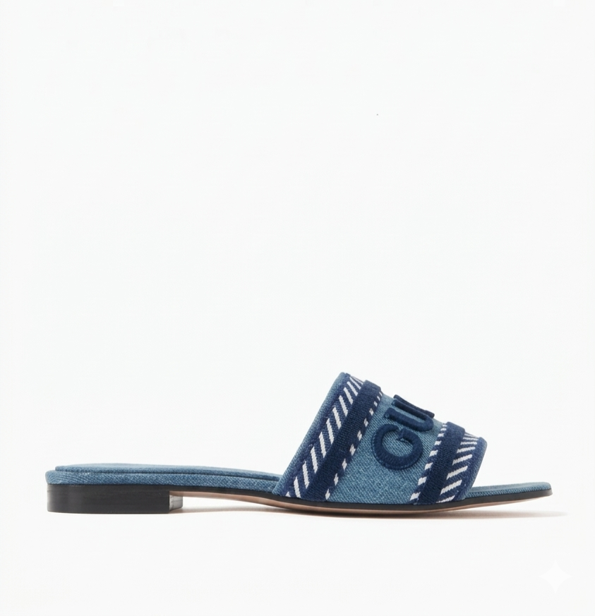 Gucci Jane Denim Slide Sandal "Blue"