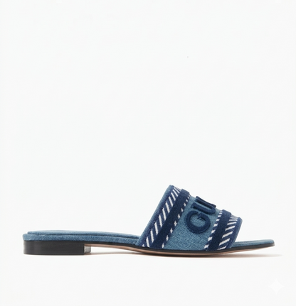 Gucci Jane Denim Slide Sandal "Blue"