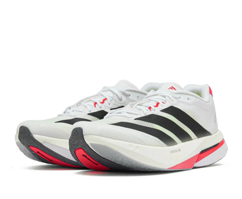 Adidas Adizero Boston 13 Running Shoe "White/ Black/ Red "