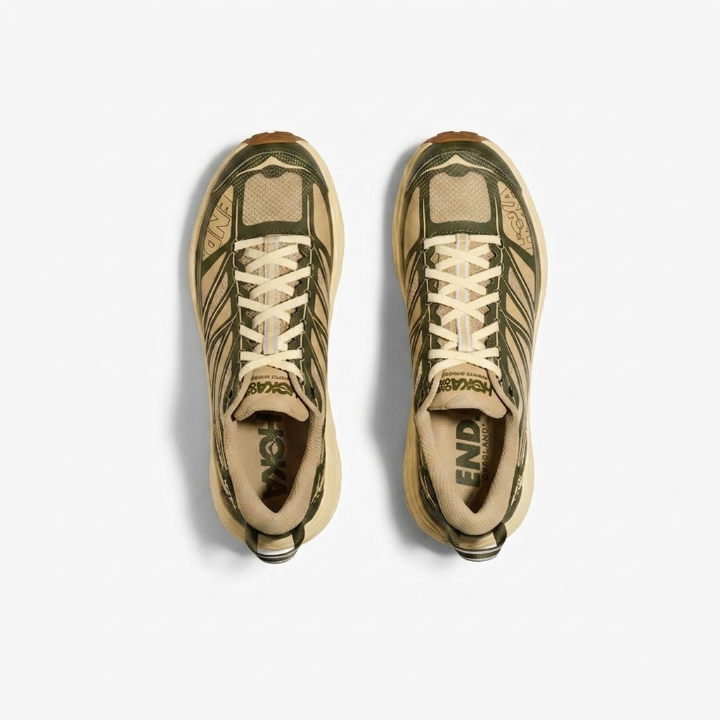 Hoka One One x END. Mafate Speed 2 Sneaker Overland "Beige/Olive Green"