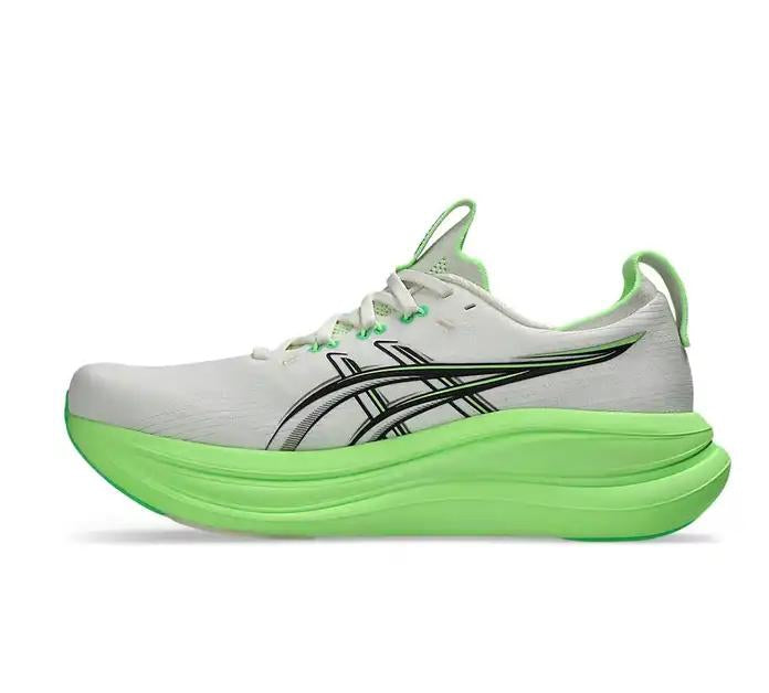 ASICS GEL-NIMBUS 28 Running Shoe "Cream/Black/Green"