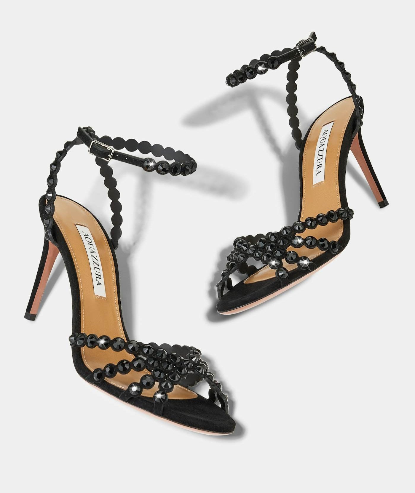 Aquazzura 105mm Tequila Sandals "Black"