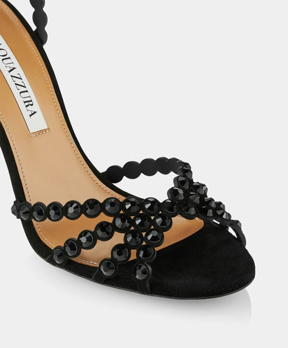 Aquazzura 105mm Tequila Sandals "Black"