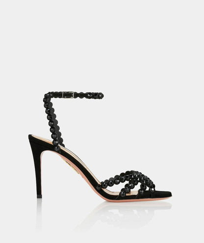 Aquazzura 105mm Tequila Sandals "Black"