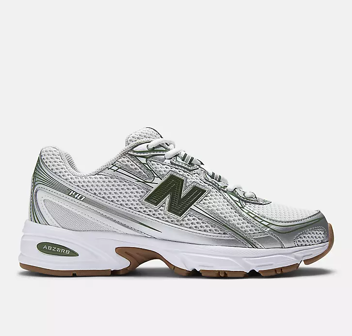 New Balance 740 Sneakers "Silver Metallic/ Dark Alpine Green"