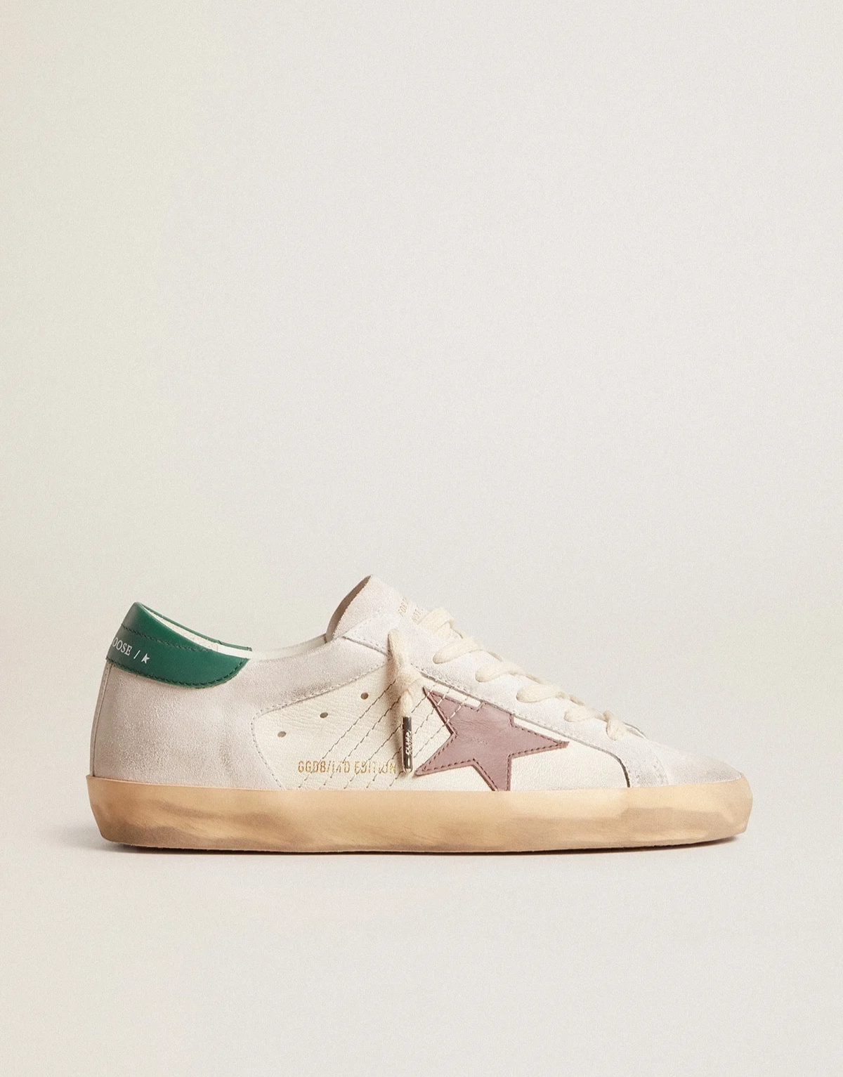 Golden Goose Super-Star  "White/Brown/Green"