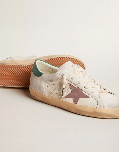 Golden Goose Super-Star  "White/Brown/Green"