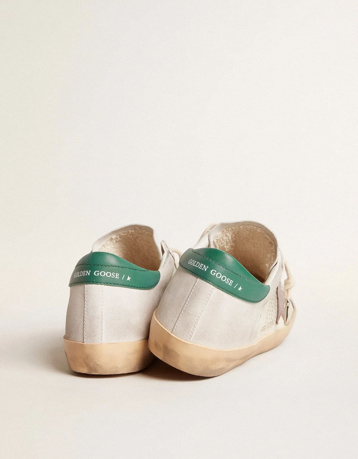Golden Goose Super-Star  "White/Brown/Green"