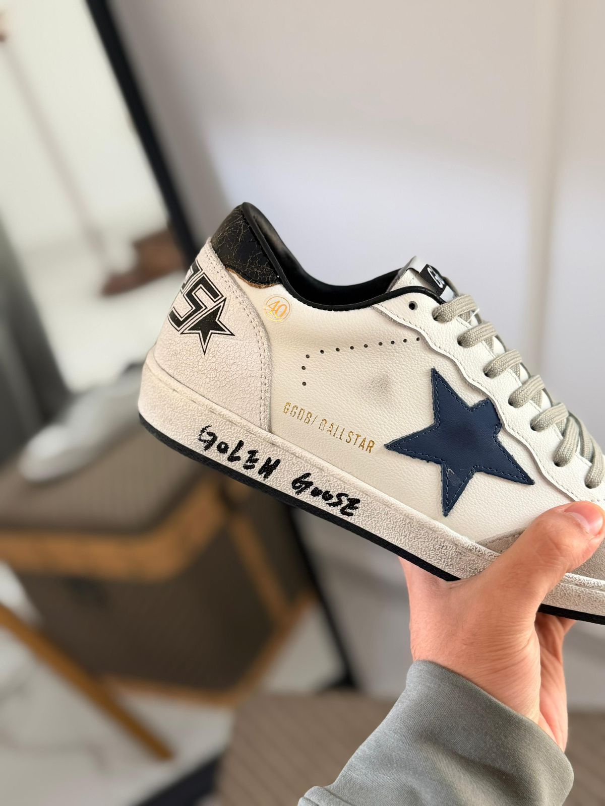 Golden Goose Ball Star "White/Blue"
