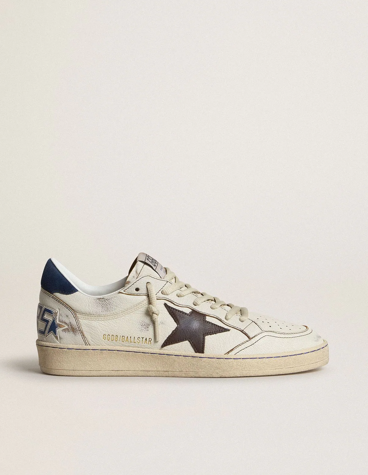 Golden Goose Deluxe Brand Ball Star Sneakers "Brown/White/Blue"