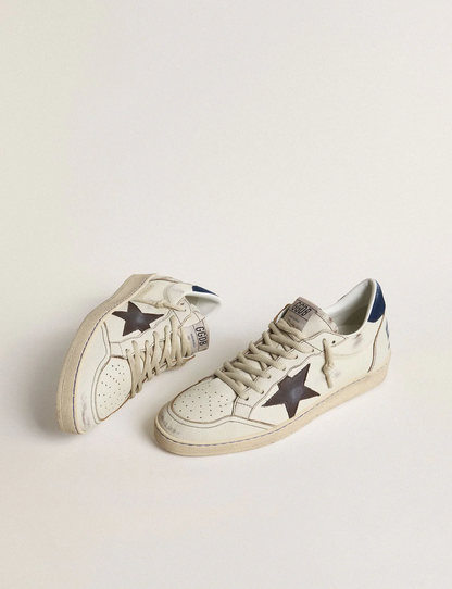 Golden Goose Deluxe Brand Ball Star Sneakers "Brown/White/Blue"