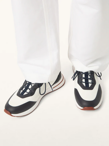 Loro Piana Men's Week_End Walk Sneakers "Black/White"