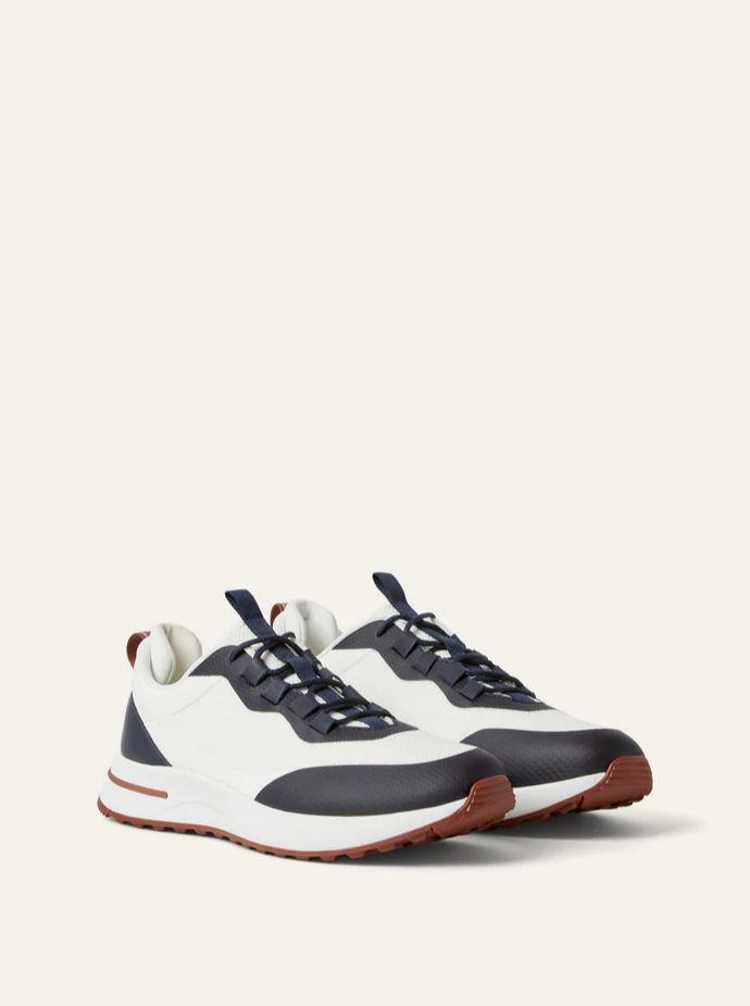 Loro Piana Men's Week_End Walk Sneakers "Black/White"