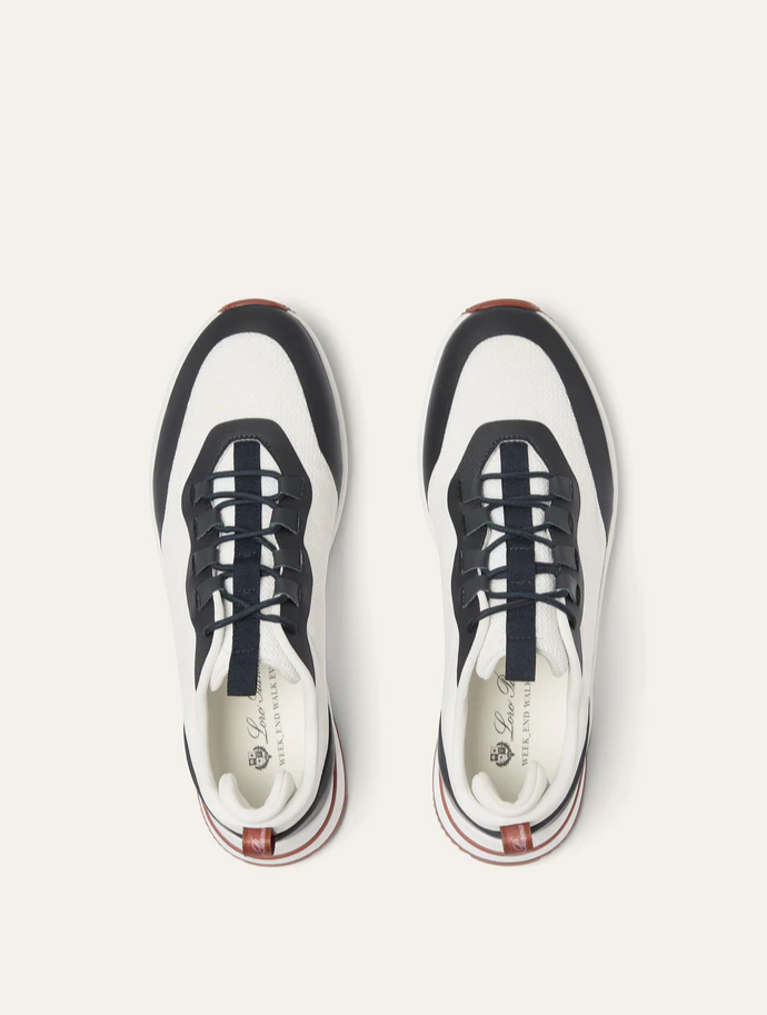 Loro Piana Men's Week_End Walk Sneakers "Black/White"