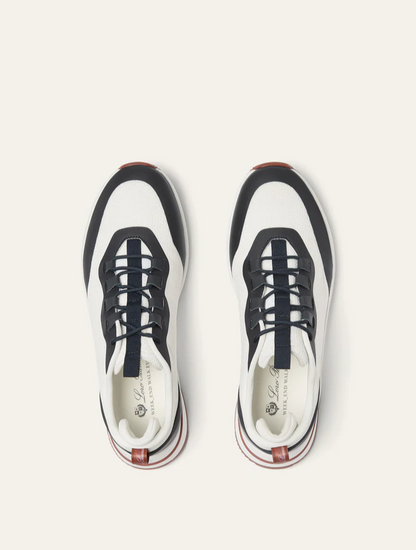 Loro Piana Men's Week_End Walk Sneakers "Black/White"