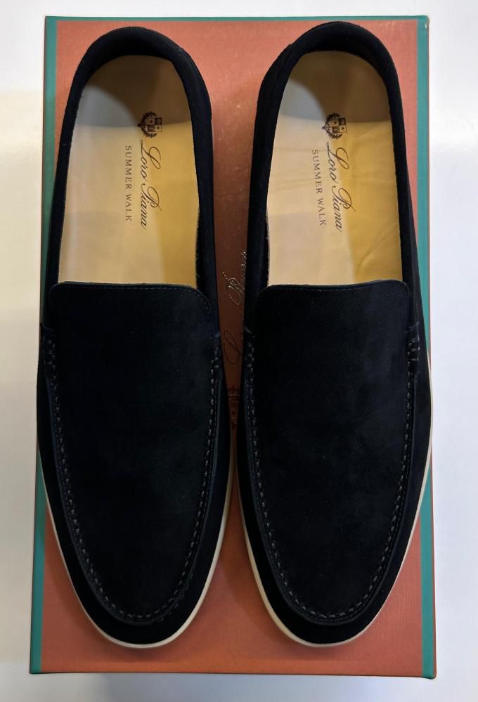 Loro Piana Suede Loafers "Black"