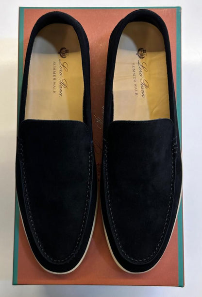 Loro Piana Suede Loafers "Black"