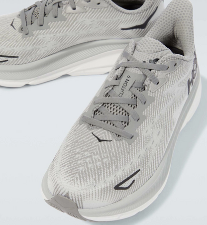 Hoka Clifton 9 Running Shoes "Grey/Black"