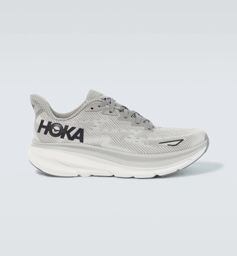 Hoka Clifton 9 Running Shoes "Grey/Black"