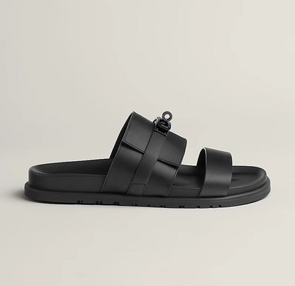 Hermés Jackson Sandal "Black" plain leather