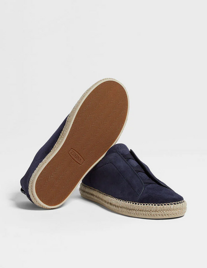 Zegna Triple Stitch Espadrilles "Navy Blue"