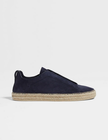 Zegna Triple Stitch Espadrilles "Navy Blue"