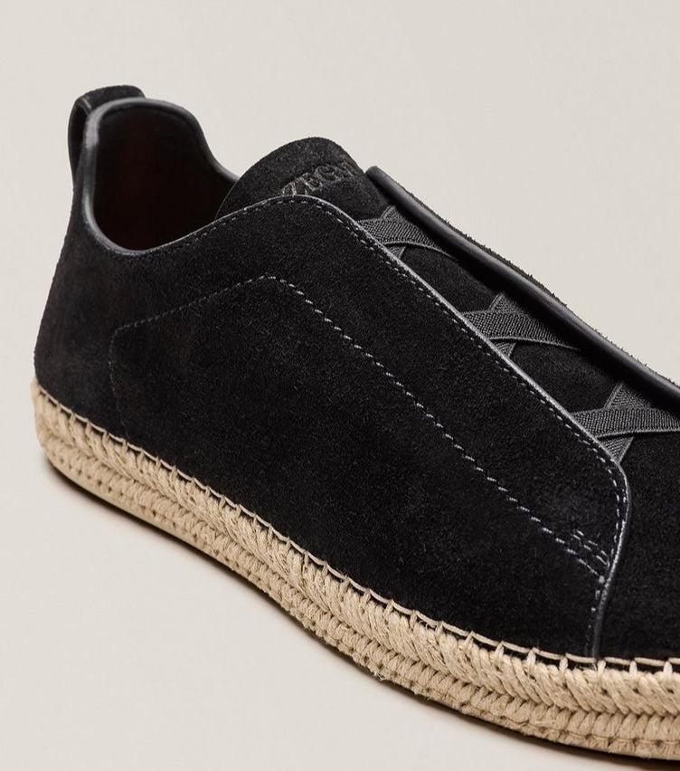 Zegna Triple Stitch Espadrilles "Black"