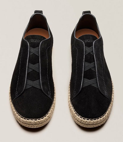 Zegna Triple Stitch Espadrilles "Black"