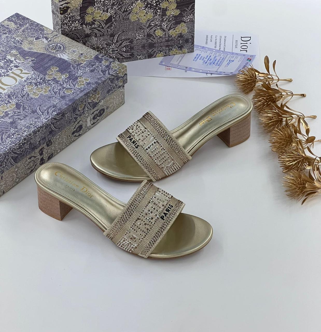 Dior Dway Sandals "Gold"