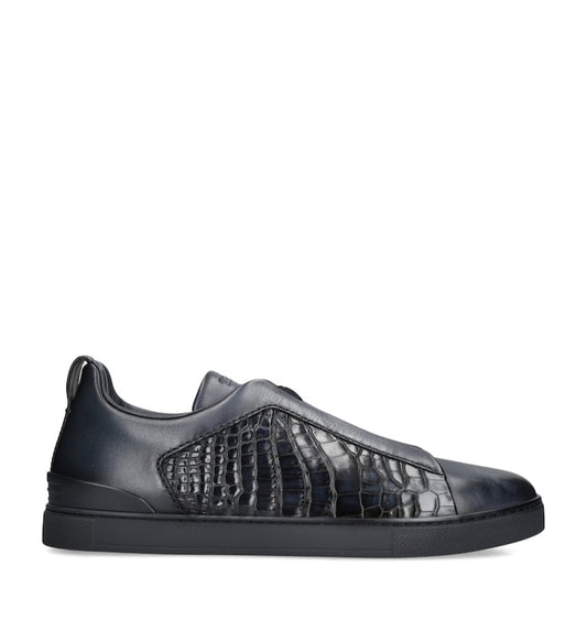 Zegna Triple Stitch Sneakers "Black"